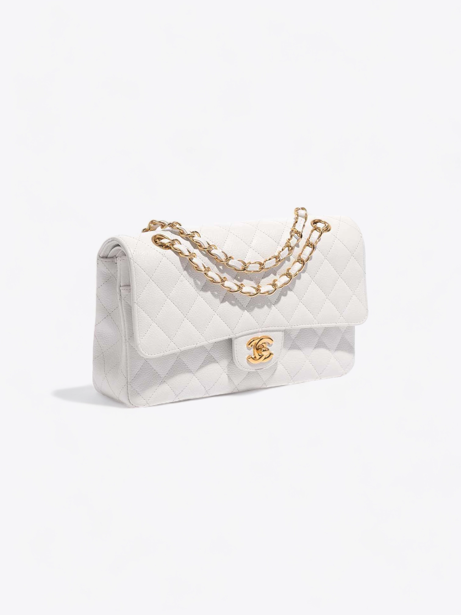 Luxe Chanel Tijdloze Witte Gouden Tas Huren Voor 69 Dag