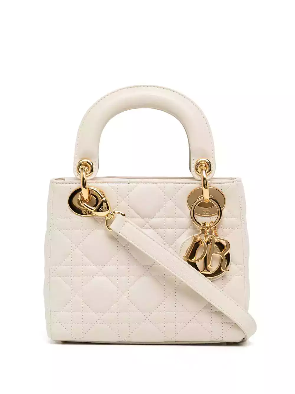 Sac Dior Lady blanc et or - Location de sacs de luxe sur welPop