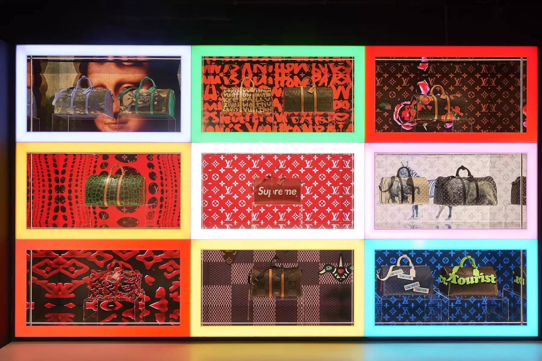 Représentation de l'exposition immersive de la maison Louis Vuitton